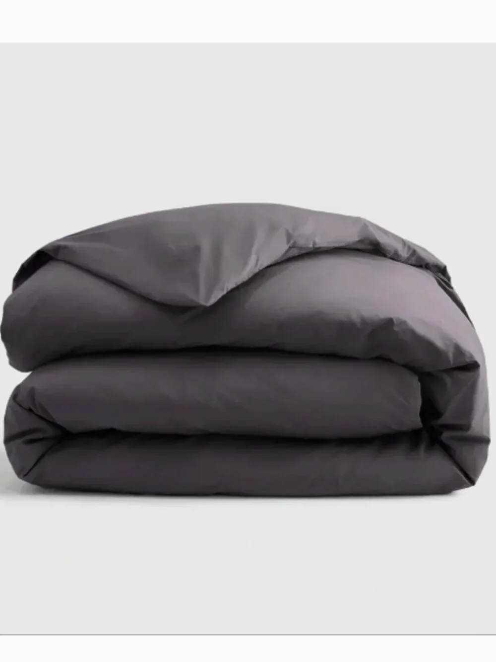 New! Quince Queen Classic 100% Organic Cotton Duvet Cover in Graphite Grey